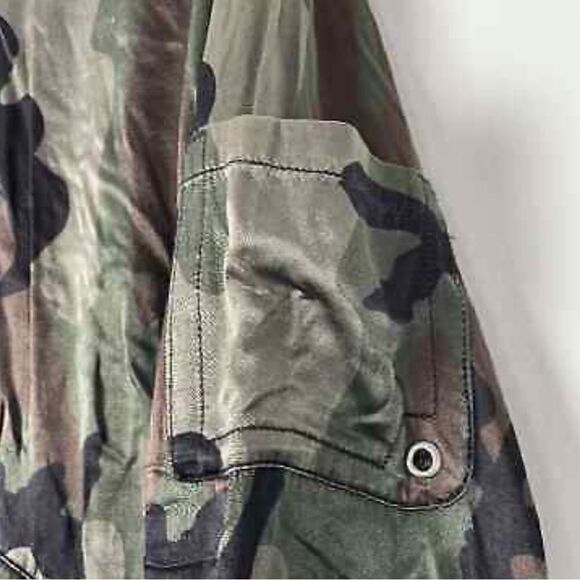 Anthropologie Marrakech Camo Satin Bomber Zip Up Jacket Sz XS - Picture 7 of 12